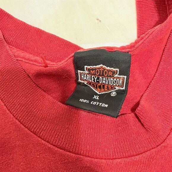 Vintage Harley Davidson Men's American Pride Red Graphic T-Shirt Size‎ XL - Picture 7 of 13